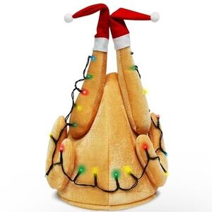 NEW Light Up Christmas Turkey Hat